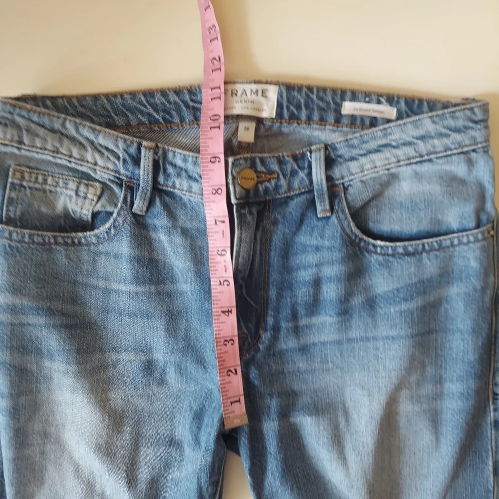 Frame Denim Size 28 Le Grand Garcon Boyfriend Jeans 100% Cotton - Picture 8 of 9